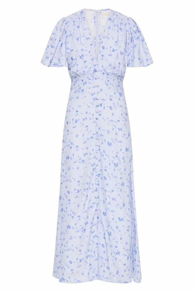 Women Faithfull The Brand Dresses Tae Midi Dress Blossom Blue