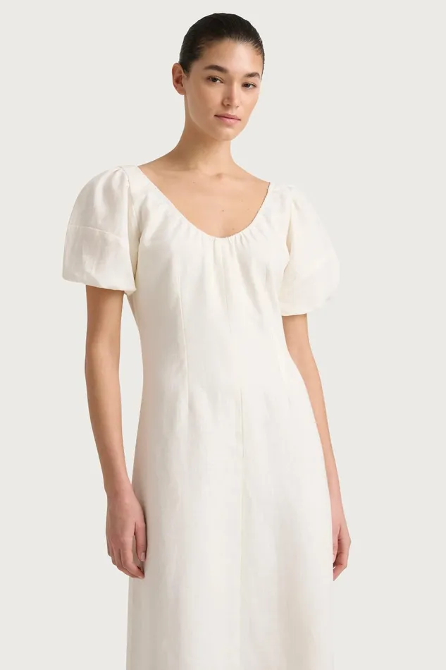 Women Faithfull The Brand Dresses Vence Midi Dress White