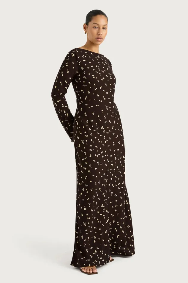 Women Faithfull The Brand Maxi Dresses Lilou Maxi Dress Clover Brown