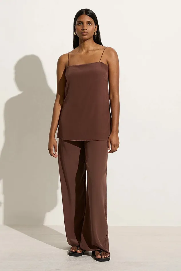 Women Faithfull The Brand Pants Monforte Pant Tobacco 8211 Faithfull The Brand