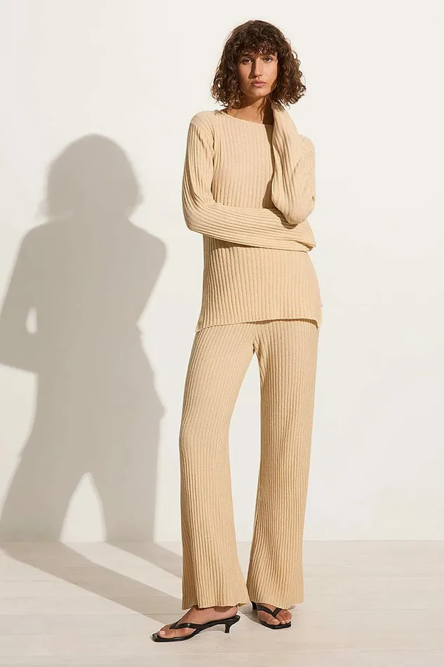 Women Faithfull The Brand Pants Santi Pant Beige 8211 Faithfull The Brand