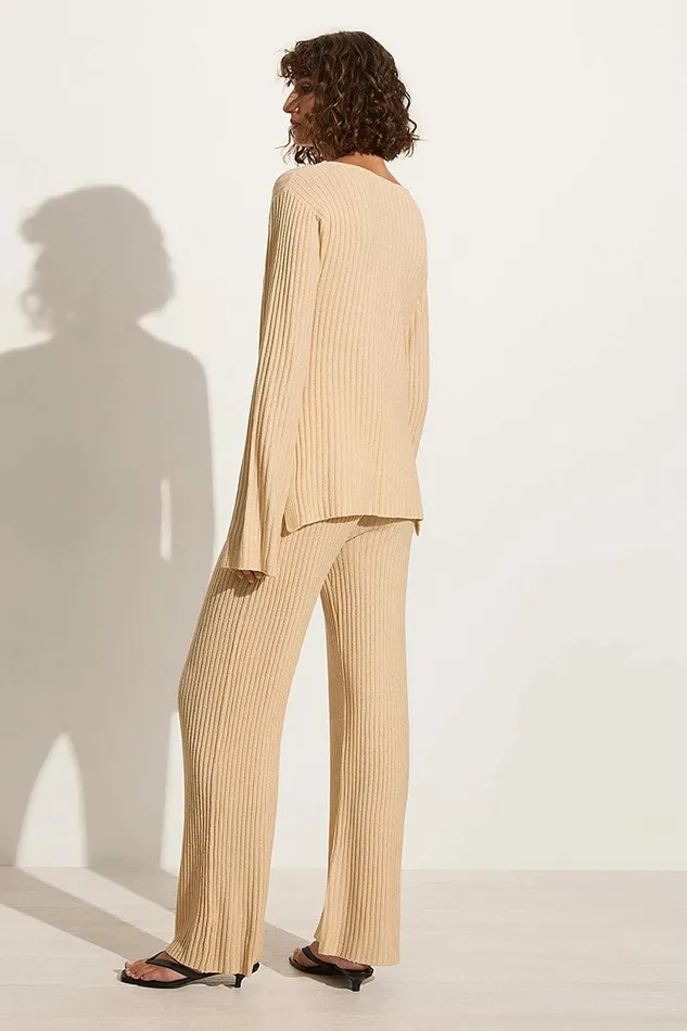 Women Faithfull The Brand Pants Santi Pant Beige 8211 Faithfull The Brand
