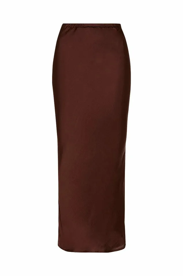 Women Faithfull The Brand Skirts and Shorts Ancora Skirt Dark Truffle 8211 Faithfull The Brand
