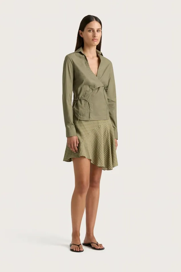Women Faithfull The Brand Skirts and Shorts Emalee Mini Skirt Oliander Khaki
