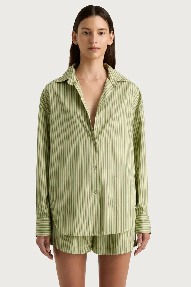 Women Faithfull The Brand Skirts and Shorts Freja Shorts Green Stripe