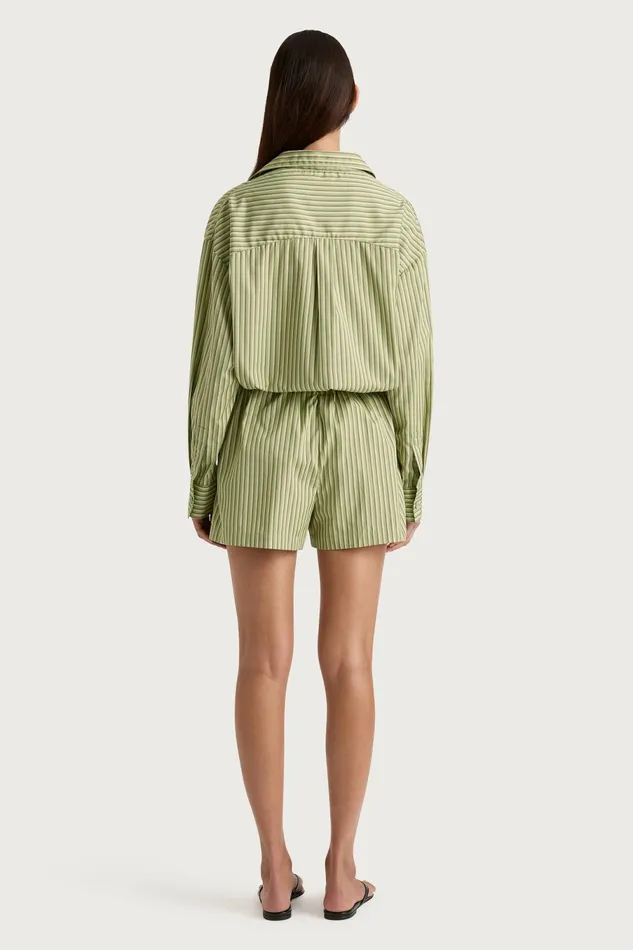Women Faithfull The Brand Skirts and Shorts Freja Shorts Green Stripe