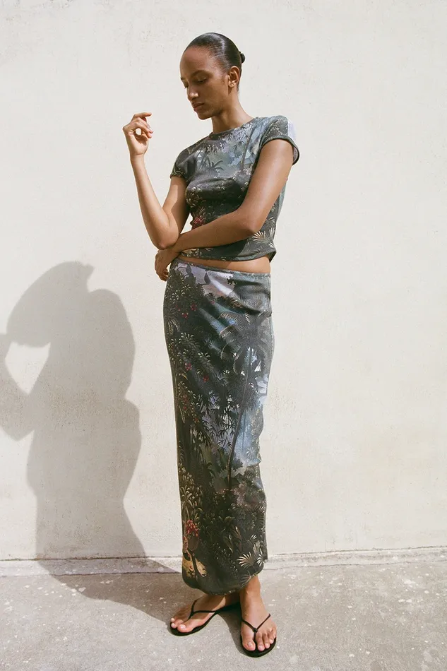 Women Faithfull The Brand Skirts and Shorts Loire Skirt Balinese Landscape