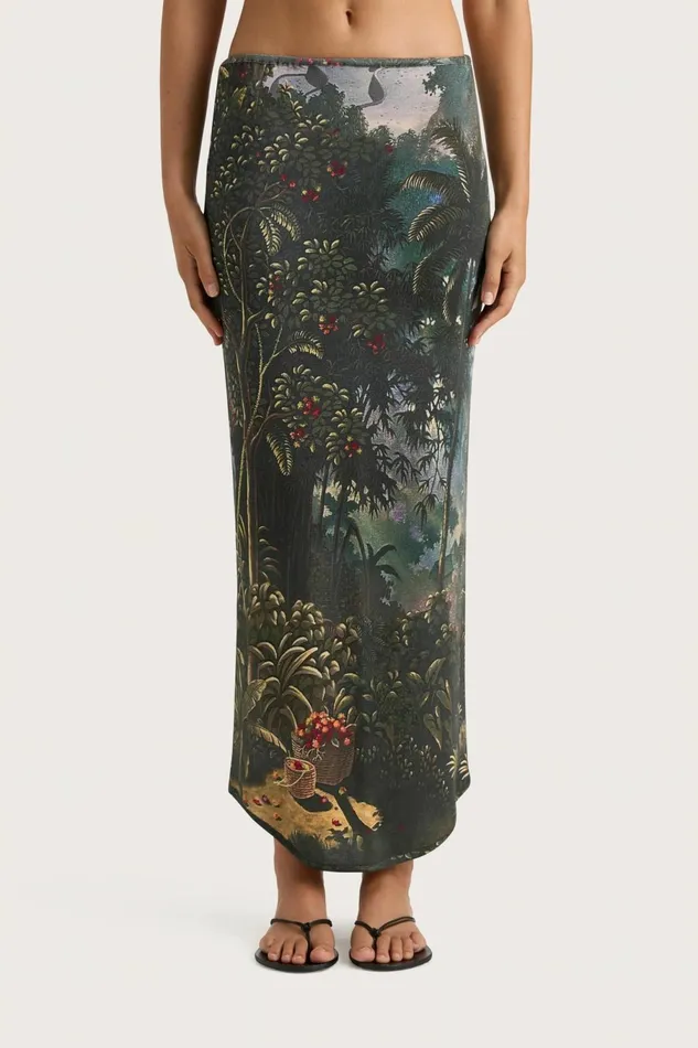 Women Faithfull The Brand Skirts and Shorts Loire Skirt Balinese Landscape