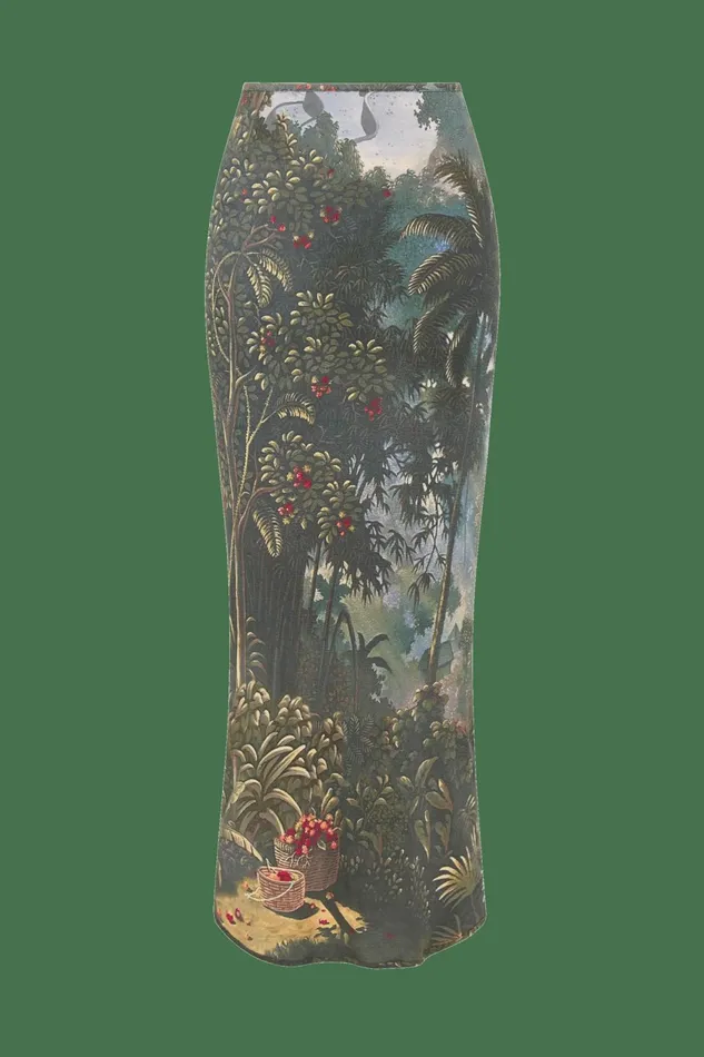 Women Faithfull The Brand Skirts and Shorts Loire Skirt Balinese Landscape