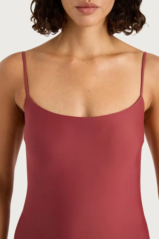 Women Faithfull The Brand Swim Cabo String One Piece Wine