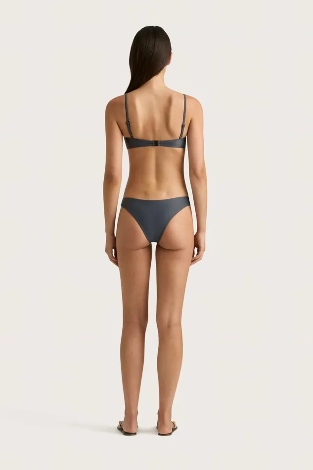 Women Faithfull The Brand Swim Farrah Bikini Top Charred Navy