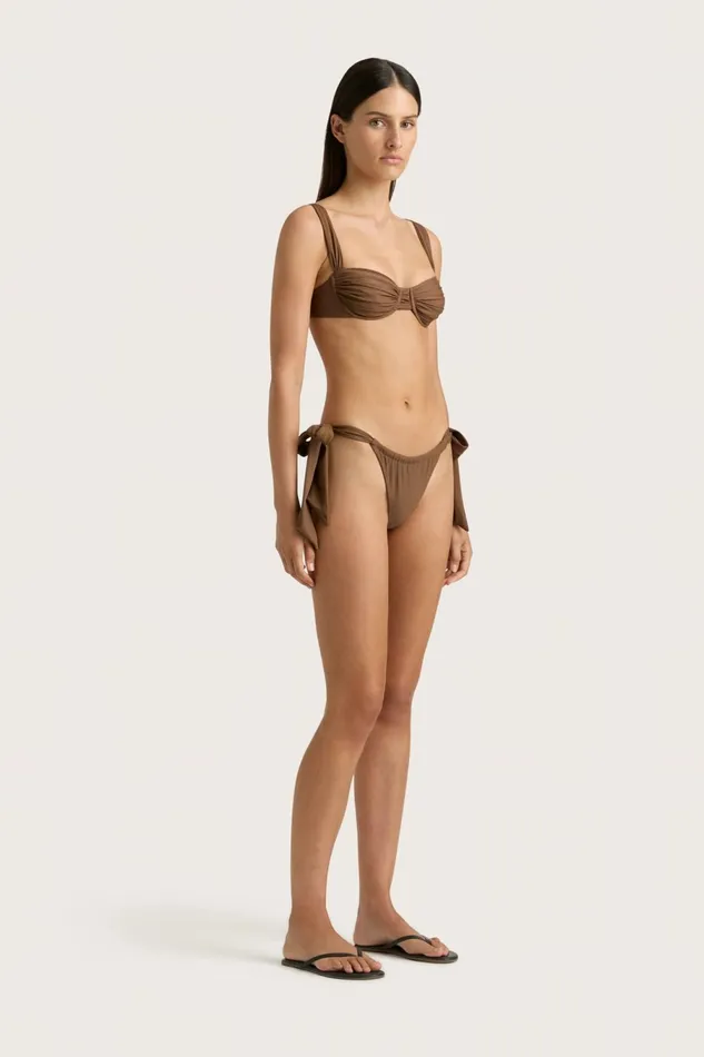 Women Faithfull The Brand Swim Sol Bikini Top Cocoa