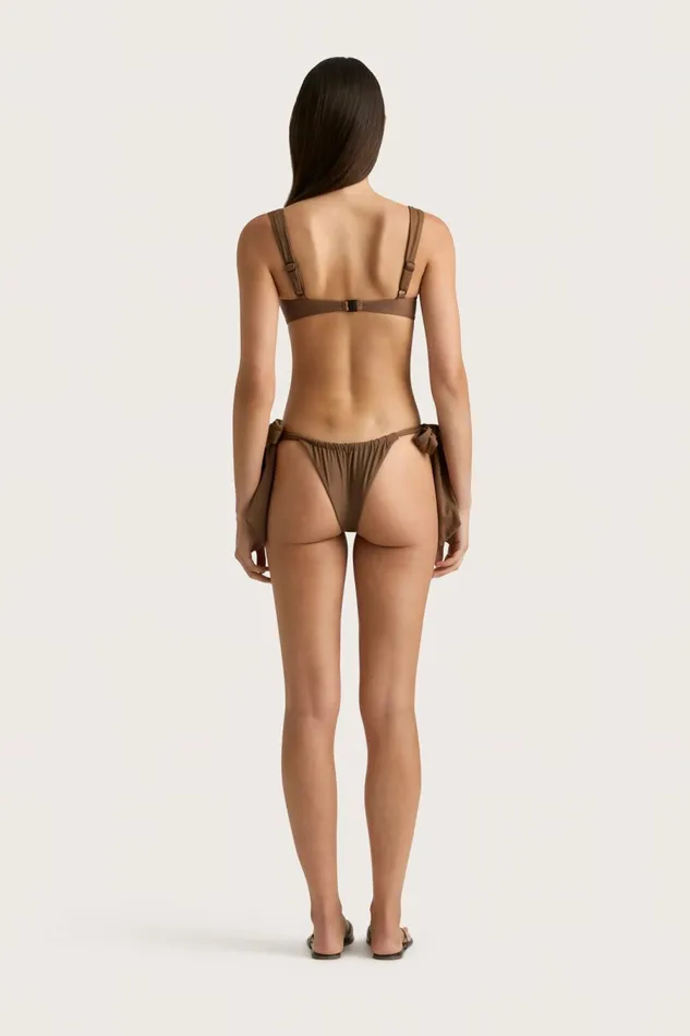 Women Faithfull The Brand Swim Sol Bikini Top Cocoa
