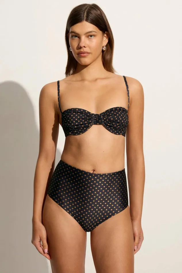 Women Faithfull The Brand Swim Stefania Bikini Top Ludovica Polka Dot 8211 Faithfull The Brand