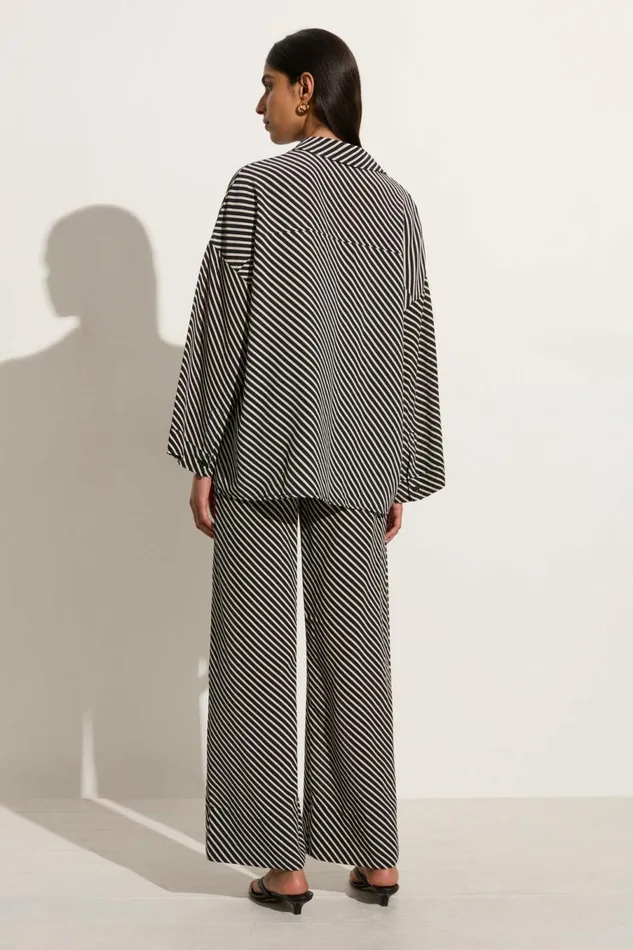 Women Faithfull The Brand Tops Amici Shirt Toscano Stripe Black 8211 Faithfull The Brand