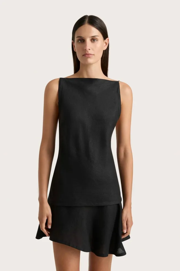 Women Faithfull The Brand Tops Antibes Top Black