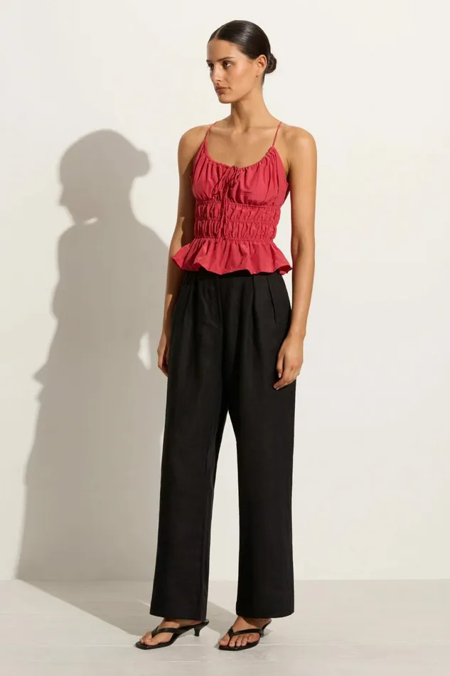 Women Faithfull The Brand Tops Casale Top Crimson 8211 Faithfull The Brand