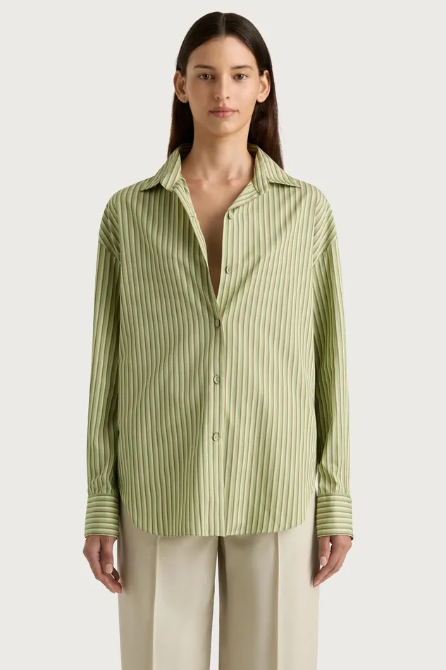 Women Faithfull The Brand Tops Freja Shirt Green Stripe