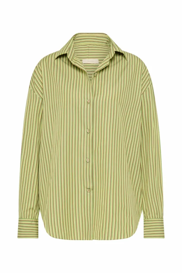 Women Faithfull The Brand Tops Freja Shirt Green Stripe