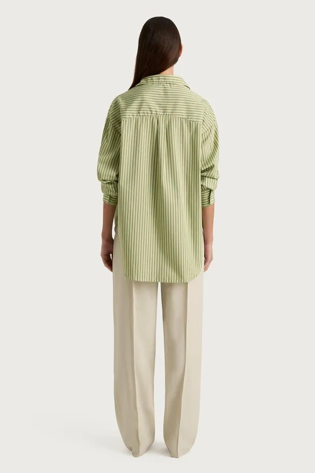 Women Faithfull The Brand Tops Freja Shirt Green Stripe
