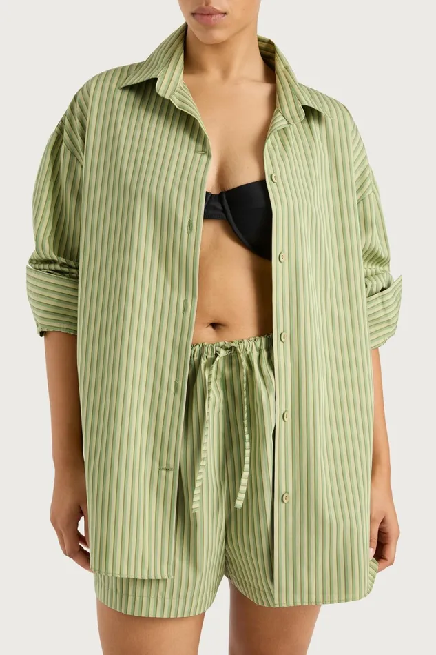 Women Faithfull The Brand Tops Freja Shirt Green Stripe
