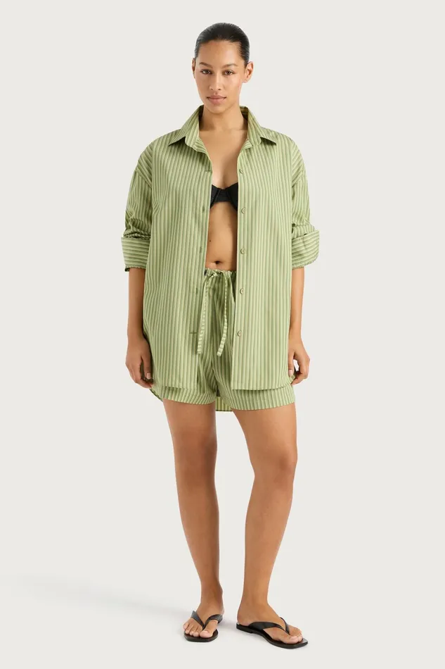 Women Faithfull The Brand Tops Freja Shirt Green Stripe