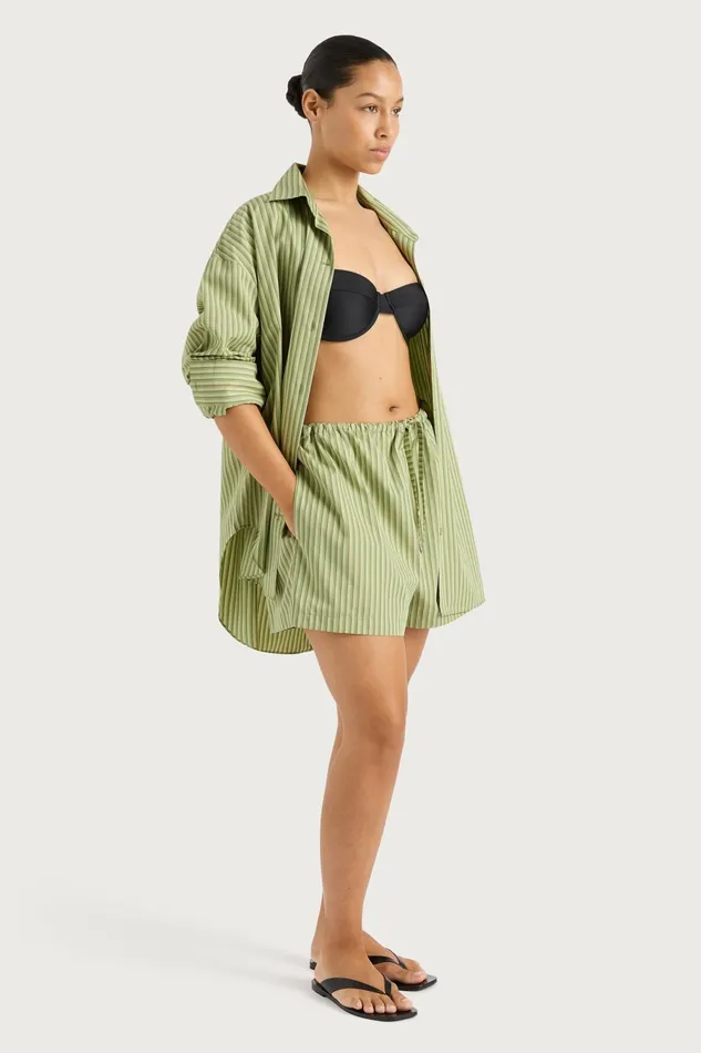 Women Faithfull The Brand Tops Freja Shirt Green Stripe