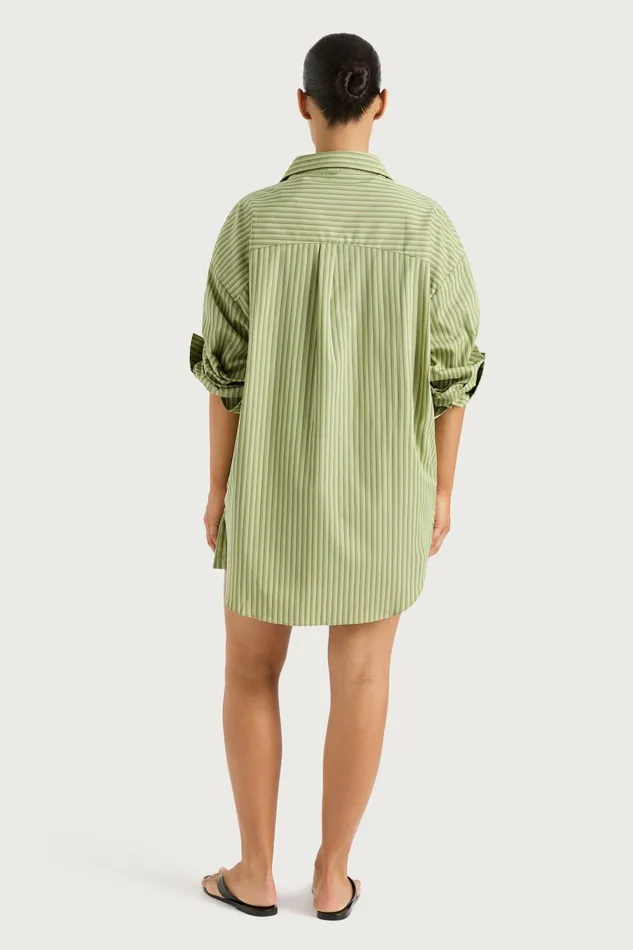 Women Faithfull The Brand Tops Freja Shirt Green Stripe