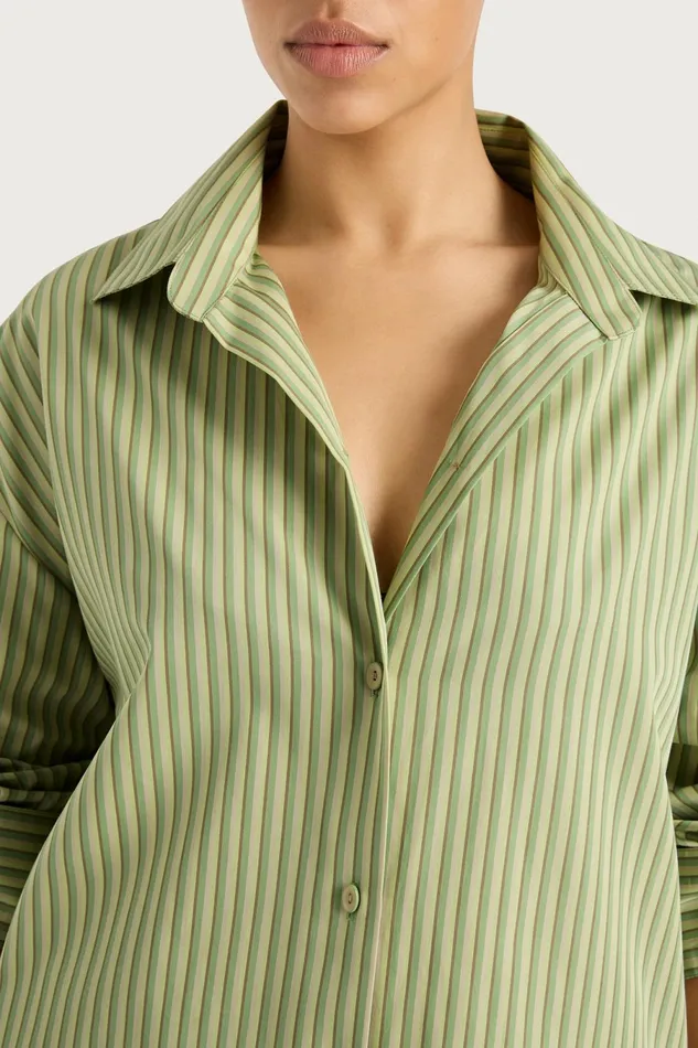 Women Faithfull The Brand Tops Freja Shirt Green Stripe