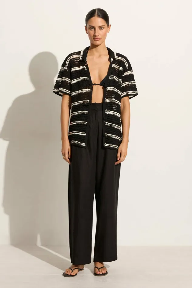Women Faithfull The Brand Tops Gioia Handmade Crochet Shirt BlackOff White 8211 Faithfull The Brand Women Faithfull The Brand Tops Gioia Handmade Crochet Shirt BlackOff White 8211 Faithfull The Brand