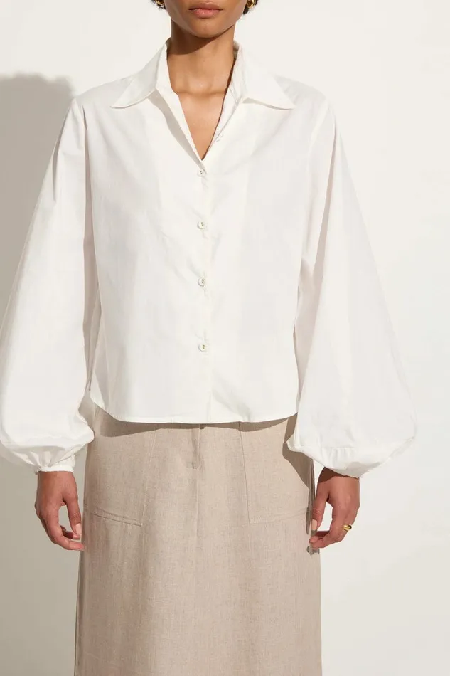 Women Faithfull The Brand Tops Managua Shirt White 8211 Faithfull The Brand
