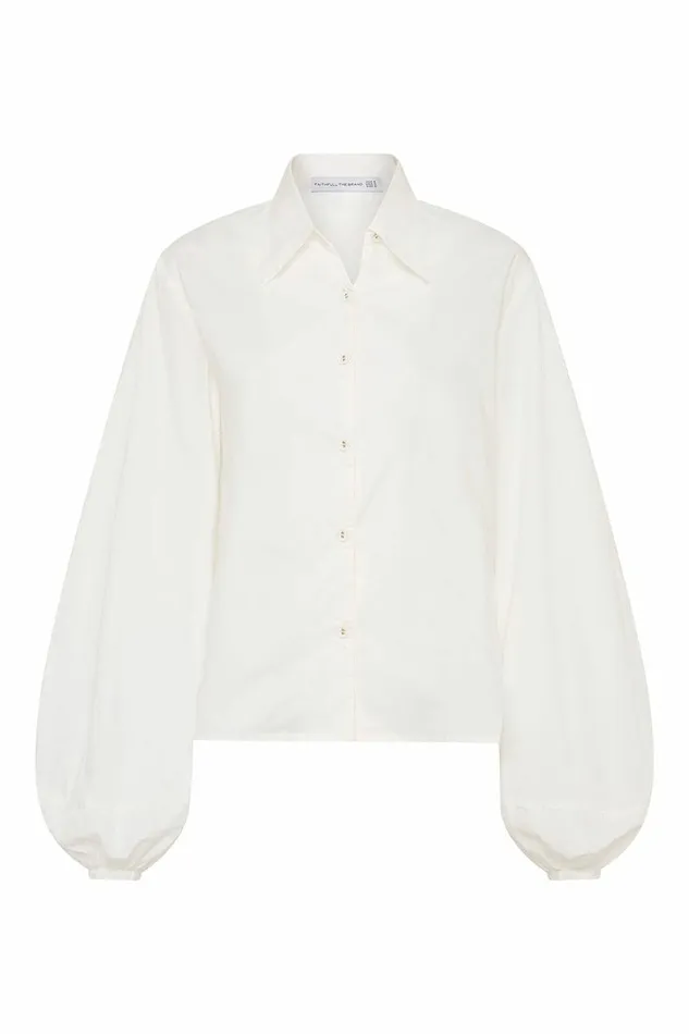 Women Faithfull The Brand Tops Managua Shirt White 8211 Faithfull The Brand