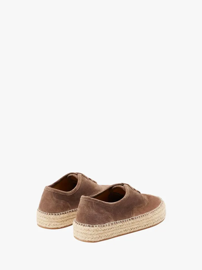 Women Flats JW Anderson SUEDE LACEFRONT PLATFORM ESPADRILLES Taupe Women Flats JW Anderson SUEDE LACEFRONT PLATFORM ESPADRILLES Taupe