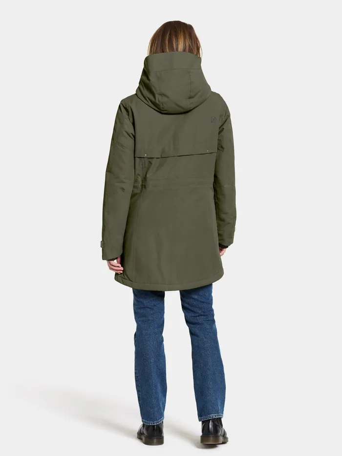 Women Frida Parka Deep Green Didriksons Autumn Jackets