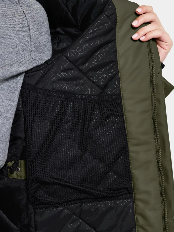 Women Frida Parka Deep Green Didriksons Autumn Jackets