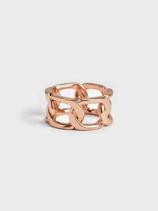 Women Gabine ChainLink Ring 8211 Rose Gold CHARLES and KEITH Rings