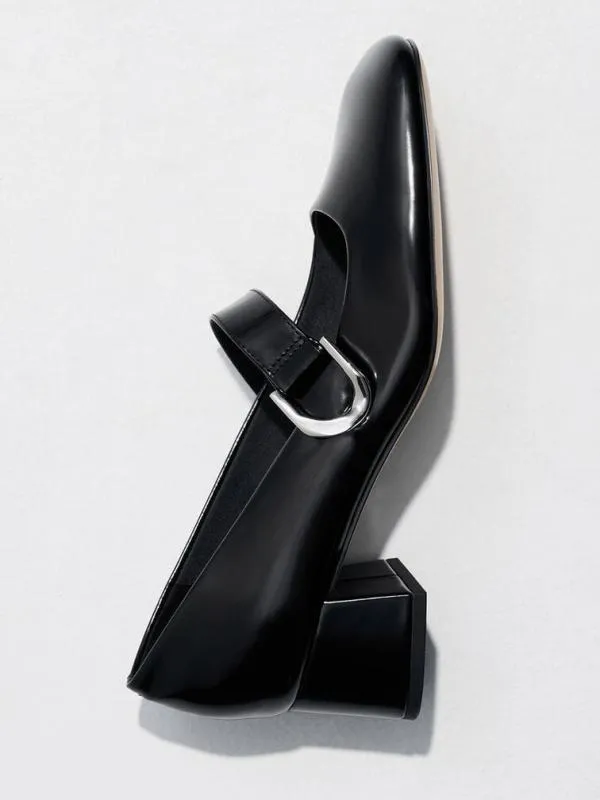 Women Gabine Leather Mary Jane Pumps 8211 Black Box CHARLES and KEITH Heels