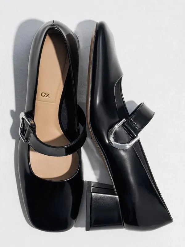 Women Gabine Leather Mary Jane Pumps 8211 Black Box CHARLES and KEITH Heels