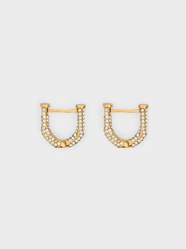 Women Gabine Swarovski Crystal Huggie Earrings 8211 Gold CHARLES and KEITH Earrings Women Gabine Swarovski Crystal Huggie Earrings 8211 Gold CHARLES and KEITH Earrings