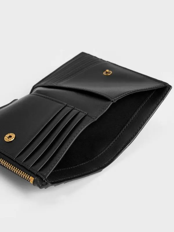 Women Gemma Quilted Cardholder 8211 Black CHARLES and KEITH Small Wallets