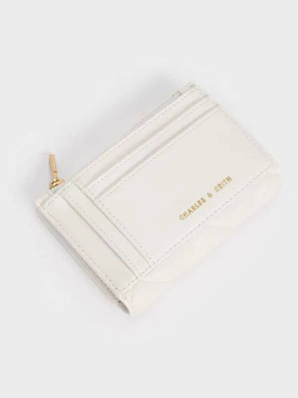 Women Gemma Quilted Cardholder 8211 White CHARLES and KEITH Small Wallets