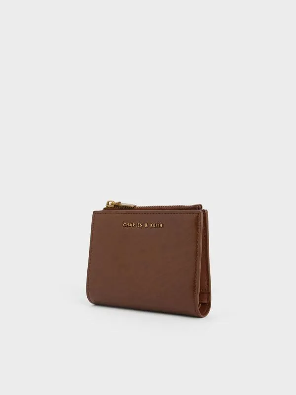 Women Harmonee Top Zip Small Wallet 8211 Chocolate CHARLES and KEITH Small Wallets