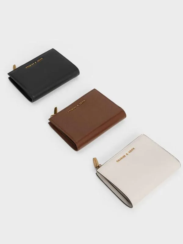 Women Harmonee Top Zip Small Wallet 8211 Chocolate CHARLES and KEITH Small Wallets