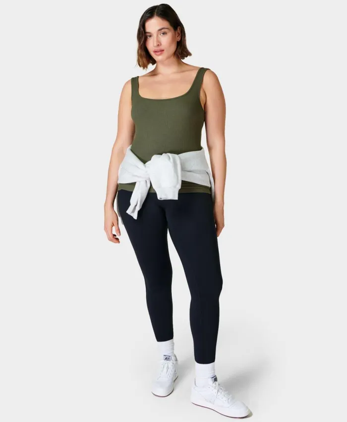 Women Harper Scoop Neck Vest Olive Green Sweaty Betty Vest Tops
