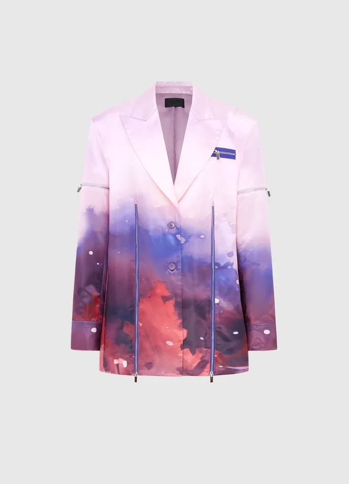 Women Hayden Blazer Dress 8211 Fairground Print Dresses and Jumpsuits LEO LIN
