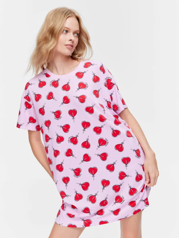 Women Heart Lollipop Sleep Tee Multi Peter Alexander Nighties