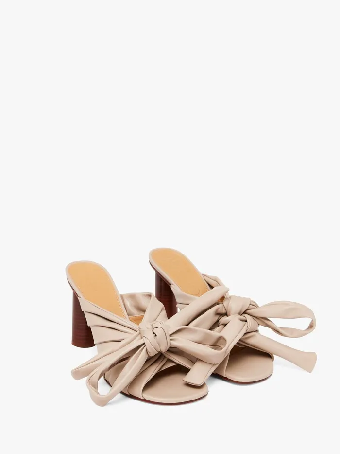 Women Heels JW Anderson BOW HEELED MULES Taupe Women Heels JW Anderson BOW HEELED MULES Taupe