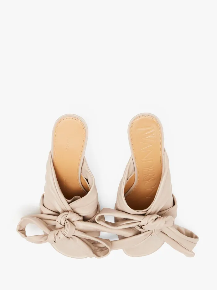 Women Heels JW Anderson BOW HEELED MULES Taupe Women Heels JW Anderson BOW HEELED MULES Taupe