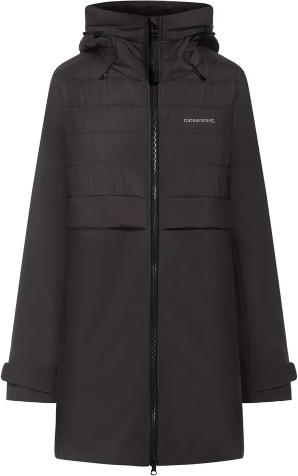 Women Hella Parka Black Didriksons Spring Jackets
