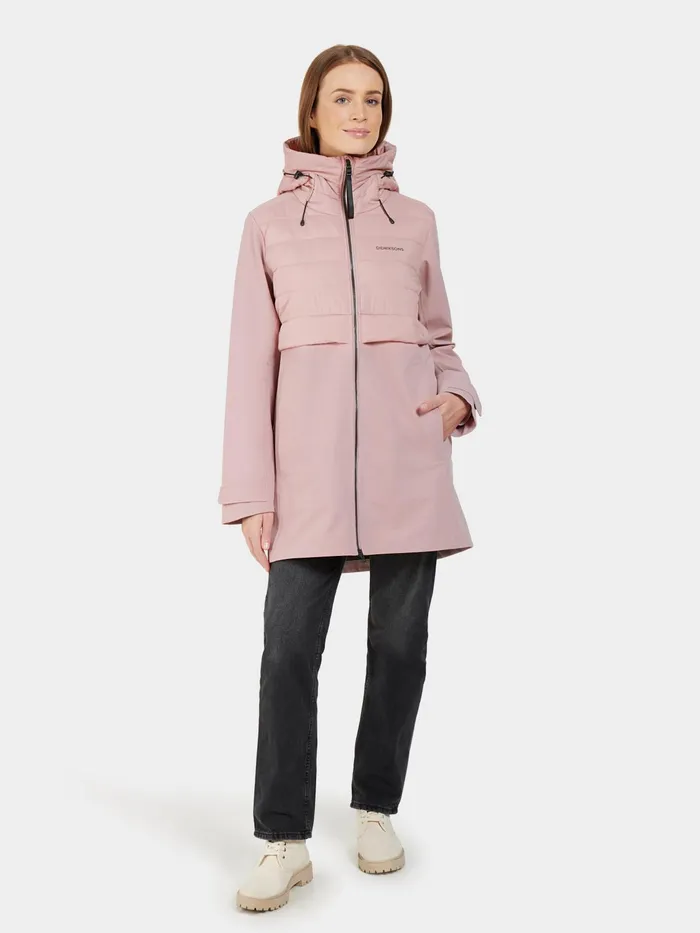 Women Hella Parka Oyster Lilac Didriksons Spring Jackets